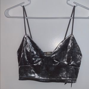 Zara Crushed Velvet Crop